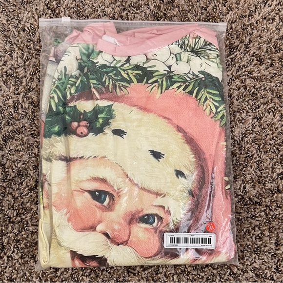 Santa Polka Blue Christmas Adult Shirt
